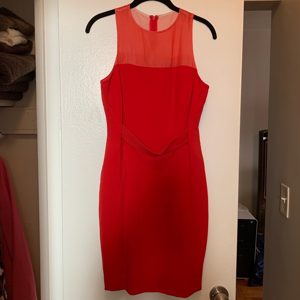 NWOT JAYGODFREY Red Sheath Dress